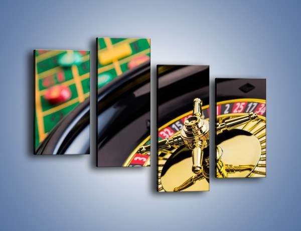 Obraz na płótnie – Czas drogocenny w kasynie – czteroczęściowy O238W2