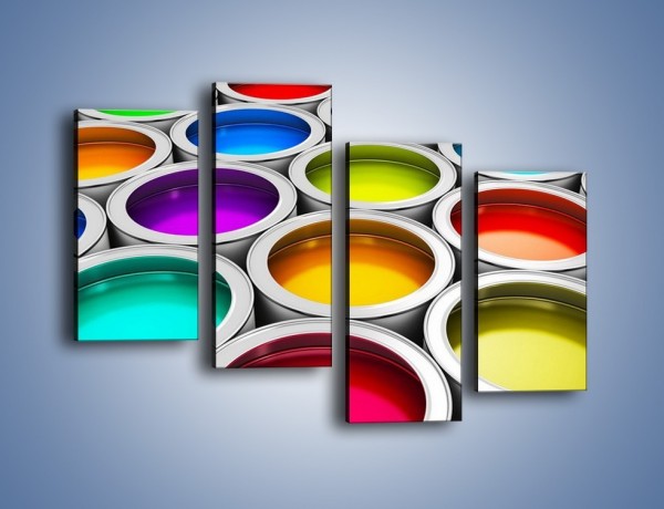 Obraz na płótnie – Paleta kolorowych pojemniczków – czteroczęściowy O253W2