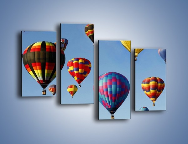Obraz na płótnie – Kolorowe balony na niebie – czteroczęściowy TM009W2