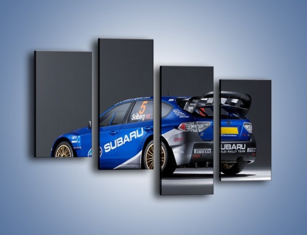 Obraz na płótnie – Subaru World Rally Team – czteroczęściowy TM086W2