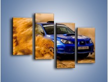 Obraz na płótnie – Subaru WRX STI na pustyni – czteroczęściowy TM104W2