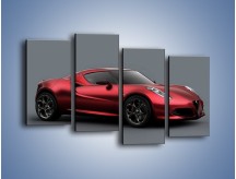 Obraz na płótnie – Alfa Romeo 4C Coupe – czteroczęściowy TM140W2