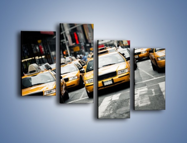 Obraz na płótnie – Nowojorskie taksówki – czteroczęściowy TM149W2