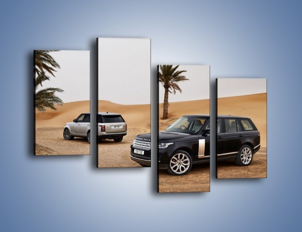 Obraz na płótnie – Range Rovery na pustyni – czteroczęściowy TM154W2