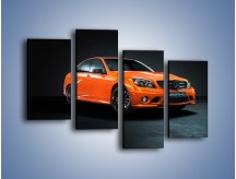 Obraz na płótnie – Mercedes Benz C 63 AMG orange – czteroczęściowy TM192W2