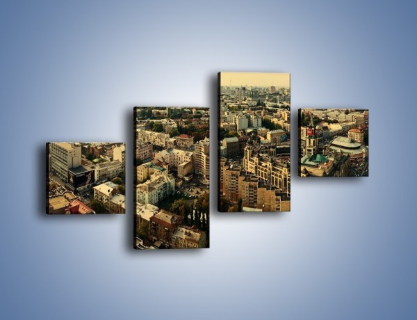 Obraz na płótnie – Panorama Kijowa – czteroczęściowy AM326W3