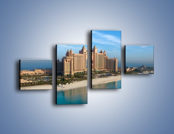 Obraz na płótnie – Atlantis Hotel w Dubaju – czteroczęściowy AM341W3