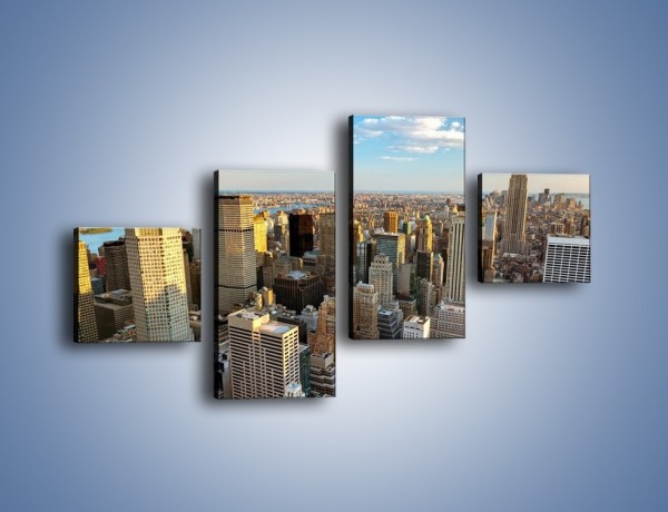 Obraz na płótnie – Manhattan w Nowym Yorku – czteroczęściowy AM412W3