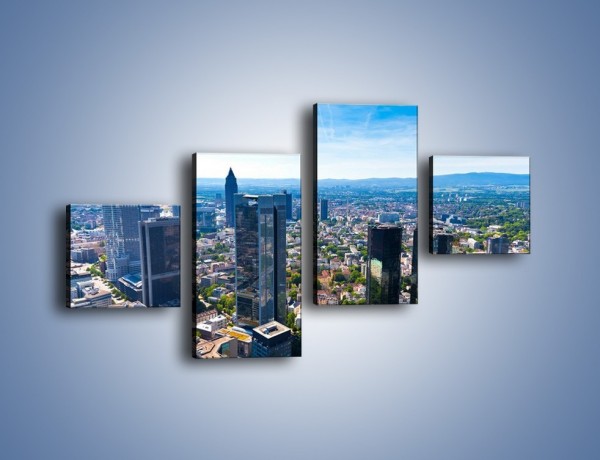 Obraz na płótnie – Panorama Frankfurtu – czteroczęściowy AM414W3
