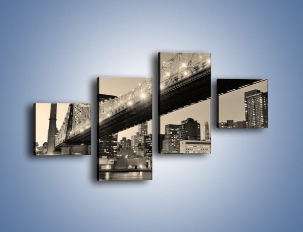 Obraz na płótnie – Most Qeensboro w Nowym Yorku – czteroczęściowy AM438W3