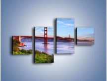 Obraz na płótnie – Most Golden Gate w San Francisco – czteroczęściowy AM444W3