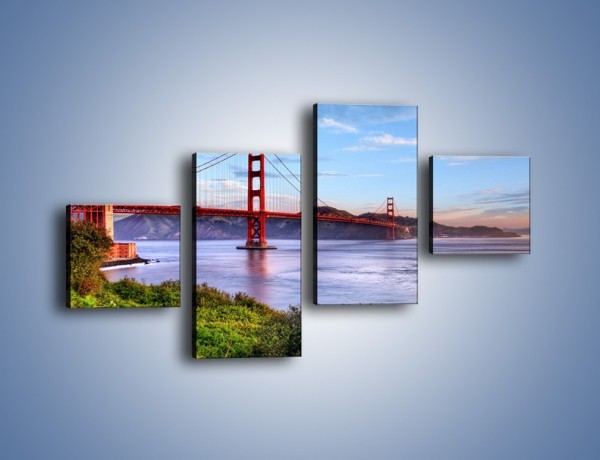 Obraz na płótnie – Most Golden Gate w San Francisco – czteroczęściowy AM444W3