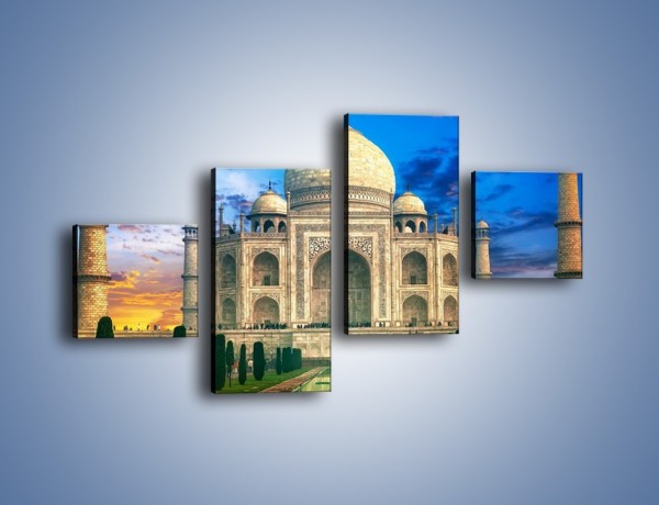 Obraz na płótnie – Tadź Mahal pod niebieskim niebem – czteroczęściowy AM466W3