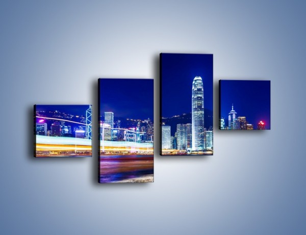 Obraz na płótnie – Panorama Hong Kongu – czteroczęściowy AM499W3