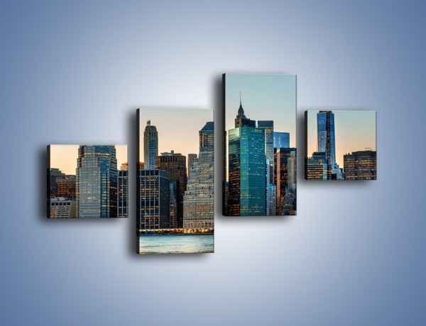 Obraz na płótnie – Panorama Manhattanu – czteroczęściowy AM521W3