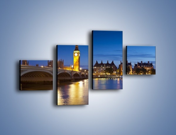 Obraz na płótnie – London Bridge i Big Ben – czteroczęściowy AM620W3
