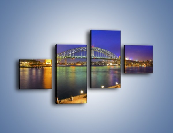 Obraz na płótnie – Most nad zatoką Port Jackson w Sydney – czteroczęściowy AM631W3