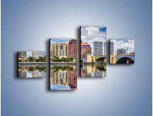 Obraz na płótnie – West Palm Beach na Florydzie – czteroczęściowy AM646W3