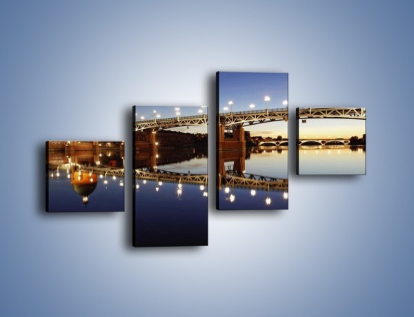 Obraz na płótnie – Most Saint-Pierre w Tuluzie – czteroczęściowy AM665W3
