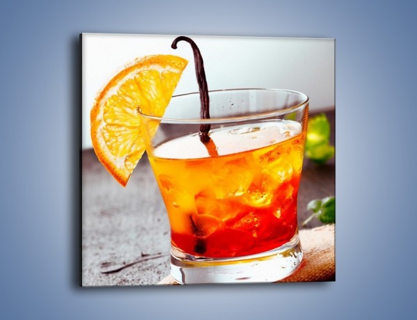 Obraz na płótnie – Pomarańczowy drink na wieczór – jednoczęściowy kwadratowy JN323