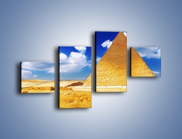 Obraz na płótnie – Panorama egipskich piramid – czteroczęściowy AM725W3