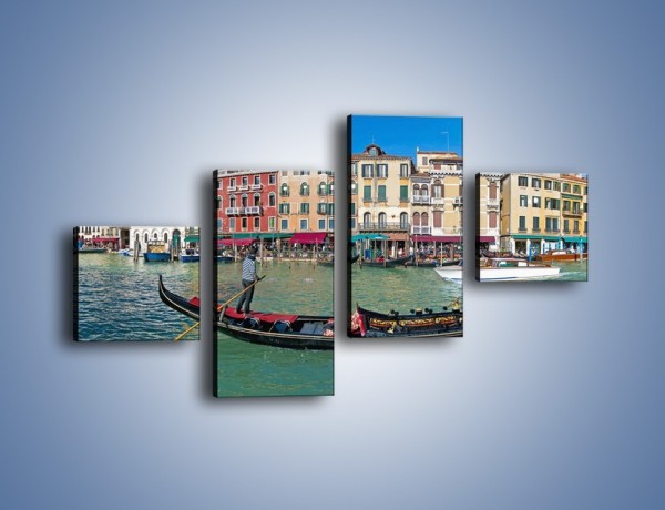 Obraz na płótnie – Panorama Canal Grande w Wenecji – czteroczęściowy AM745W3