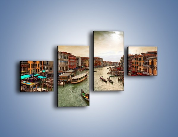Obraz na płótnie – Wenecka architektura w Canal Grande – czteroczęściowy AM810W3