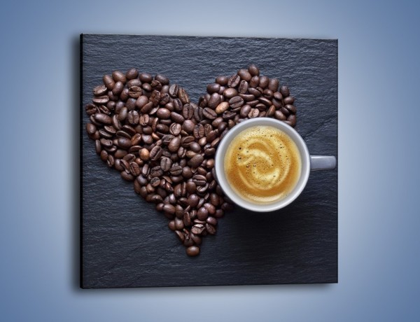Obraz na płótnie – Miłość do czarnej kawy – jednoczęściowy kwadratowy JN328
