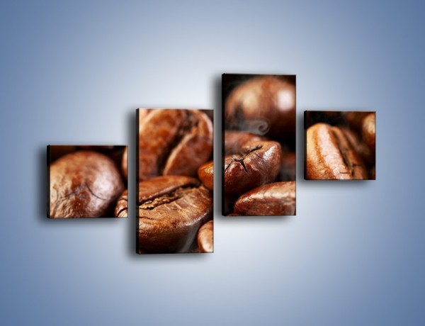 Obraz na płótnie – Parzone ziarna kawy – czteroczęściowy JN027W3