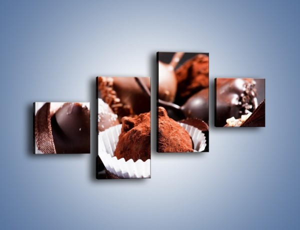 Obraz na płótnie – Wyroby z czekolady – czteroczęściowy JN123W3