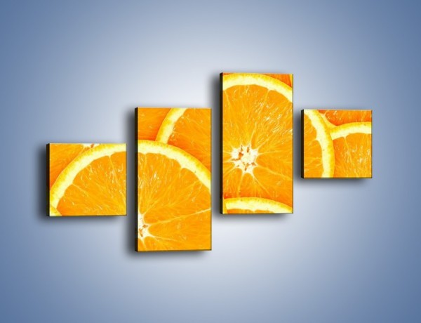 Obraz na płótnie – Pomarańczowy zawrót głowy – czteroczęściowy JN154W3