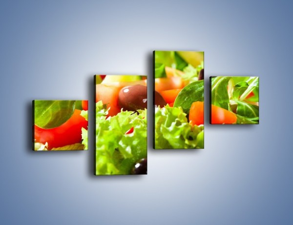Obraz na płótnie – Sałatkowy mix warzywny – czteroczęściowy JN204W3