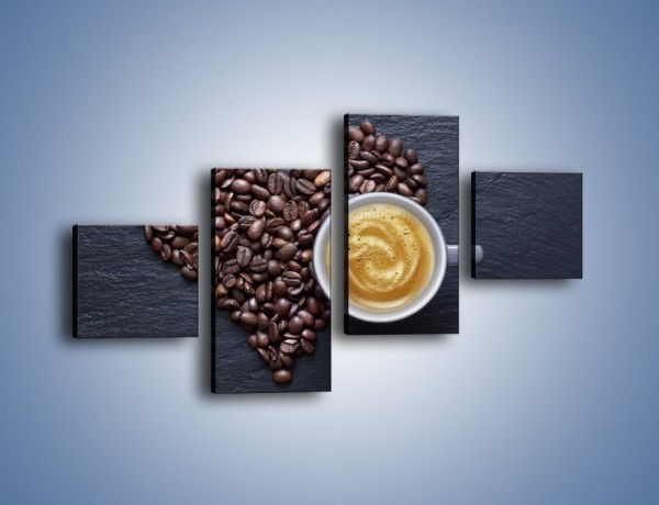 Obraz na płótnie – Miłość do czarnej kawy – czteroczęściowy JN328W3