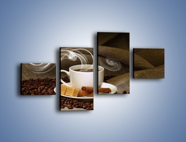 Obraz na płótnie – Zapach kawy niesiony wiatrem – czteroczęściowy JN365W3