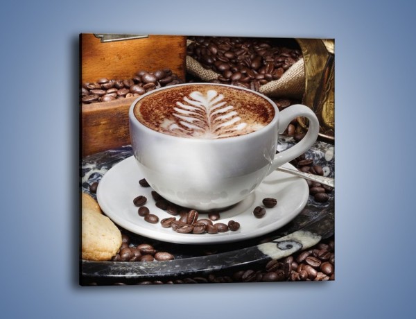 Obraz na płótnie – Taca z kawą – jednoczęściowy kwadratowy JN338