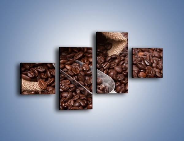 Obraz na płótnie – Worek pełen kawy – czteroczęściowy JN372W3