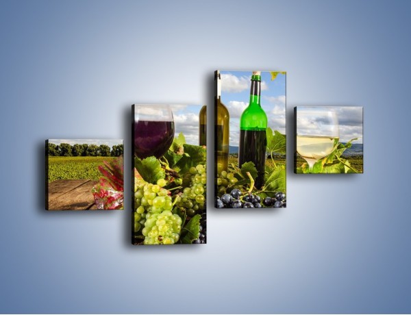 Obraz na płótnie – Wino w jesiennych klimatach – czteroczęściowy JN415W3