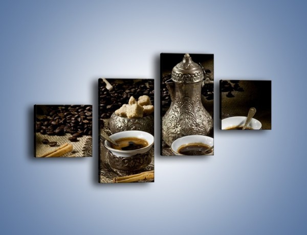 Obraz na płótnie – Tajemnicze opowieści przy kawie – czteroczęściowy JN455W3