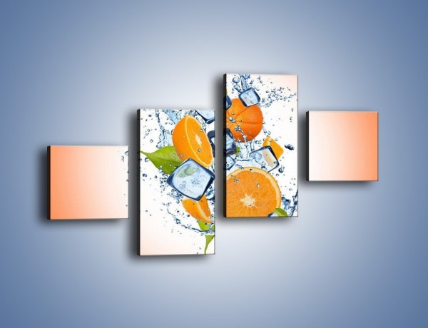 Obraz na płótnie – Pomarańczowe trio w powietrzu – czteroczęściowy JN499W3