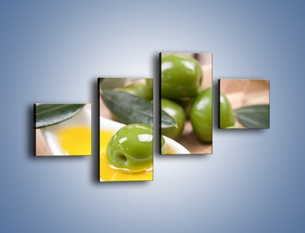 Obraz na płótnie – Zamoczone oliwki – czteroczęściowy JN511W3