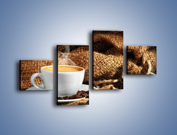 Obraz na płótnie – Upity łyk kawy – czteroczęściowy JN637W3