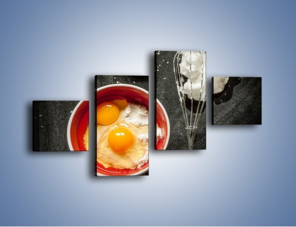 Obraz na płótnie – Ucieramy jajka na deser – czteroczęściowy JN659W3