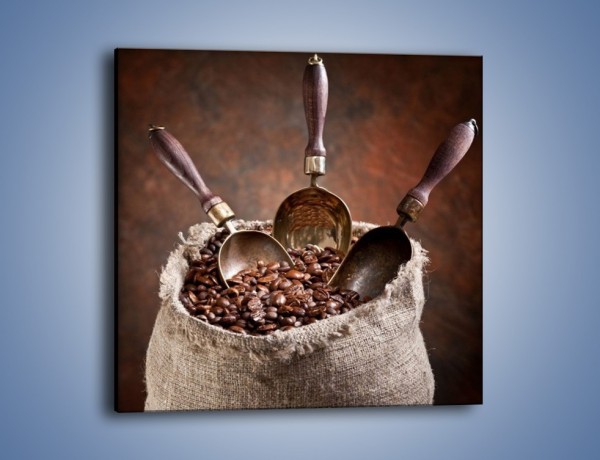 Obraz na płótnie – Wór pełen ziaren kawy – jednoczęściowy kwadratowy JN344
