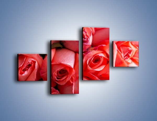 Obraz na płótnie – Tylko widoczne róże – czteroczęściowy K1004W3