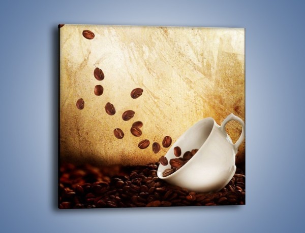Obraz na płótnie – Rozsypane ziarna kawy – jednoczęściowy kwadratowy JN346