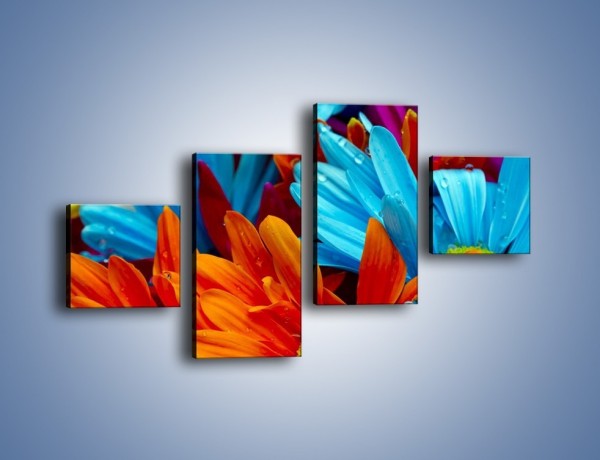 Obraz na płótnie – Kolorowo i kwiatowo – czteroczęściowy K375W3