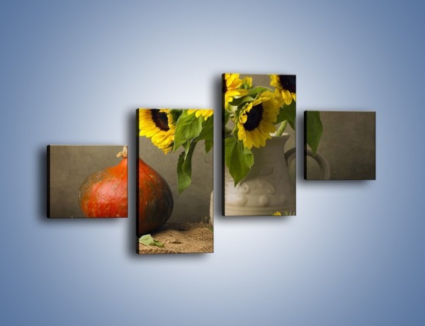 Obraz na płótnie – Słoneczniki w gospodzie wiejskiej – czteroczęściowy K419W3
