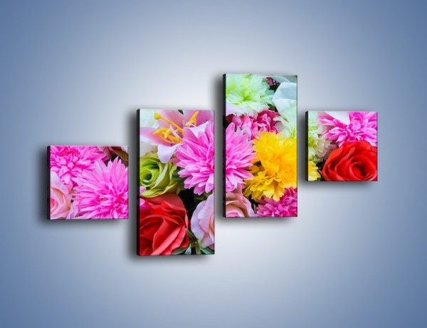 Obraz na płótnie – Wszystkie kwiaty lata – czteroczęściowy K464W3