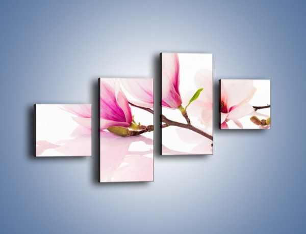 Obraz na płótnie – Lekkość w kwiatach wiśni – czteroczęściowy K485W3