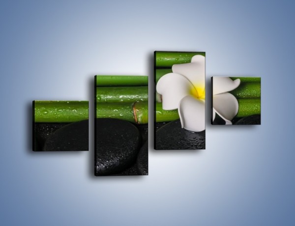 Obraz na płótnie – Samotny kwiat wśród kamieni – czteroczęściowy K668W3